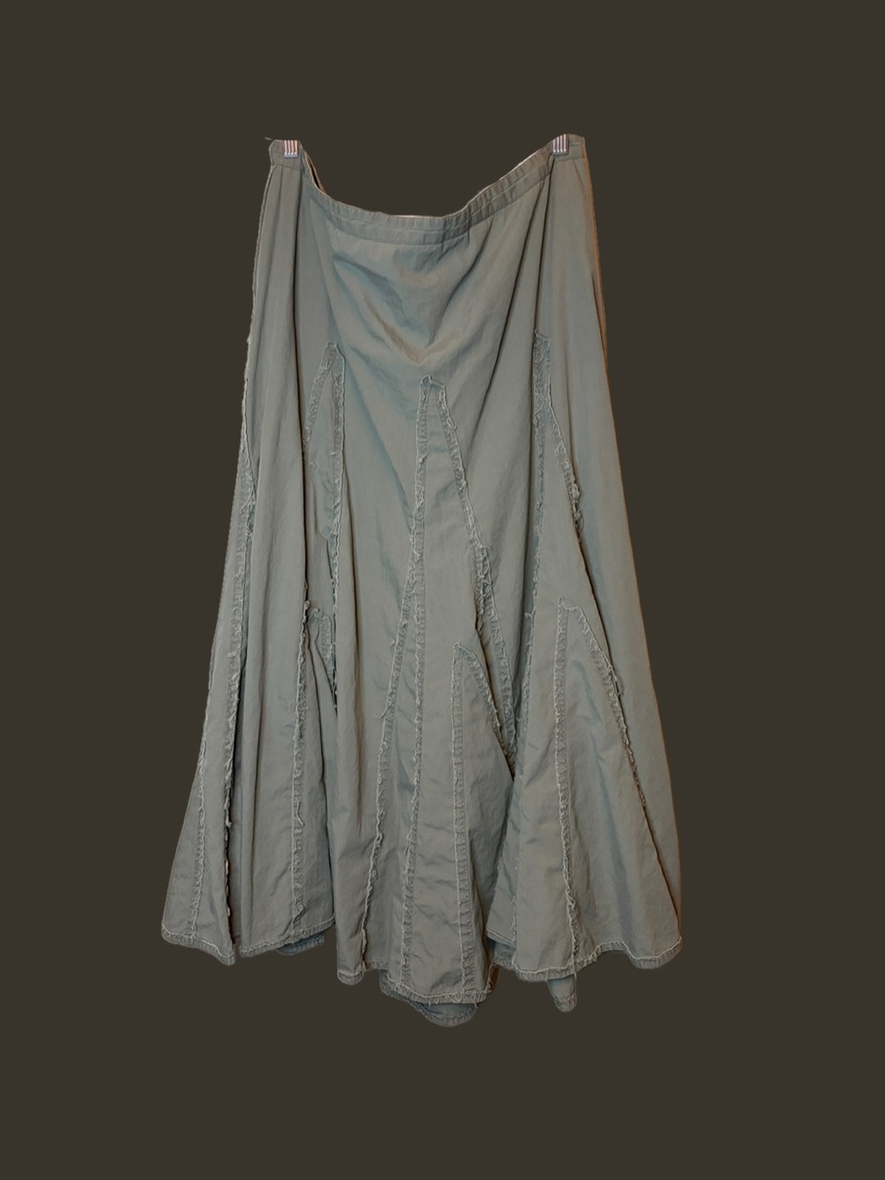 👽Y2K Distressed Lace Up Paneled Maxi Skirt👽